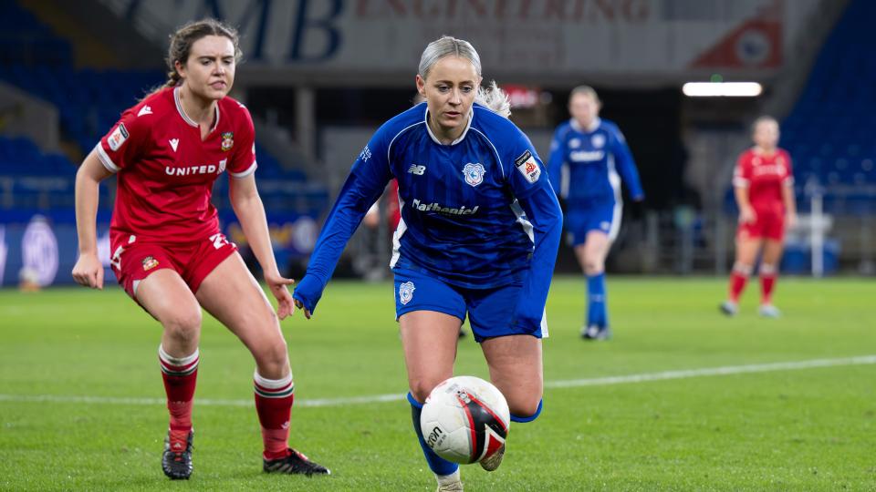 Kerry Walklett in action for Cardiff City