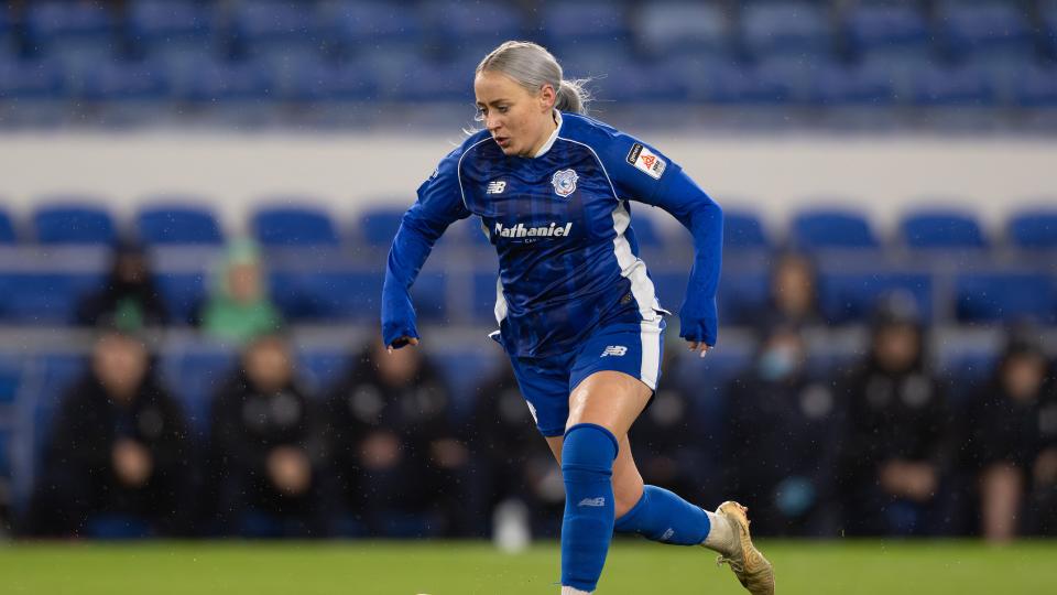 Kerry Walklett in action for Cardiff City