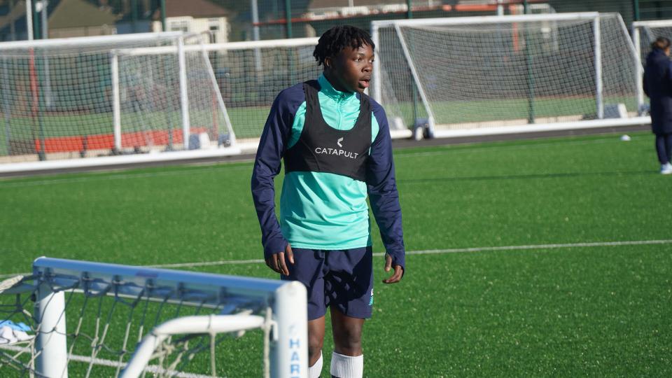 Dakarai Mafico in training for Cardiff City U18s