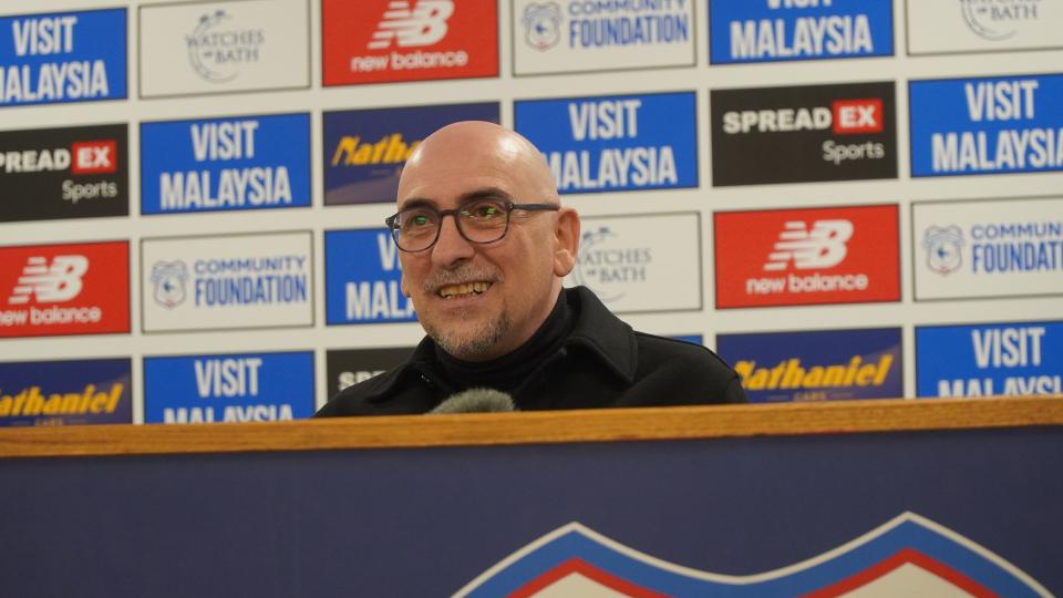 Nikolaos Karydas speaks to the press