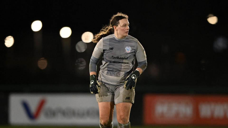 Ceryn Chamberlain in action for Cardiff City