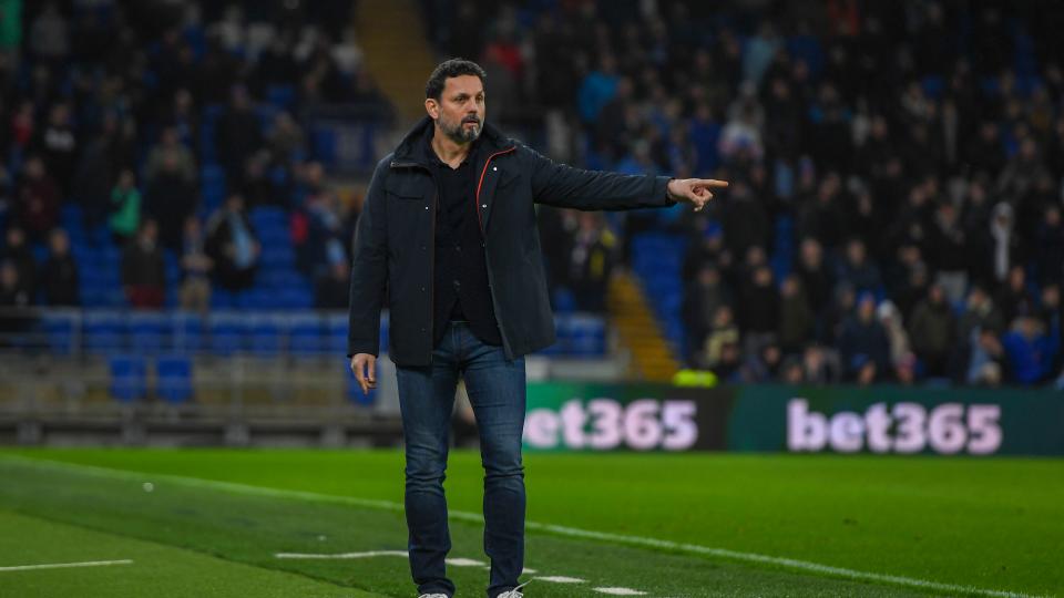Erol Bulut on the touchline for Cardiff City