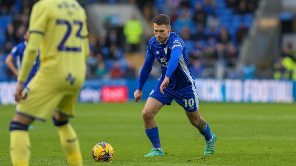 Aaron Ramsey in action for Cardiff City
