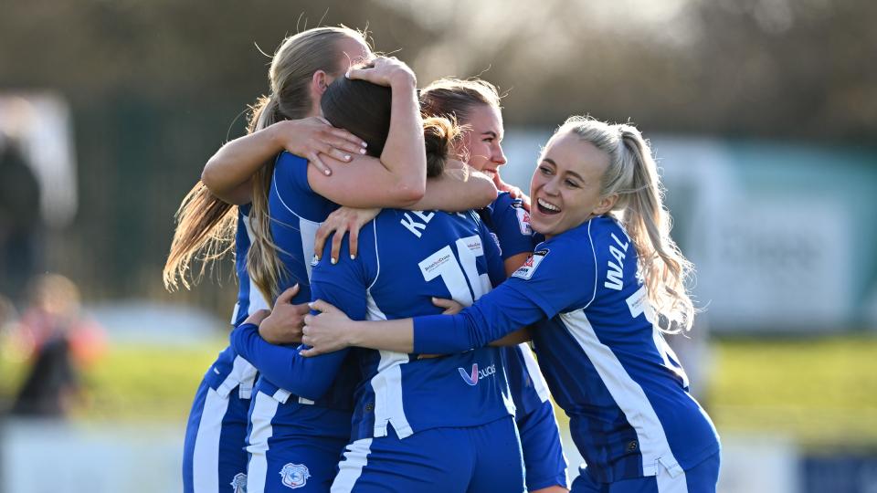 Kerry Walklett celebrates with her teammates