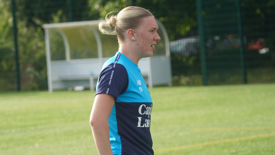 Madison Lloyd in training for Cardiff City FC Women