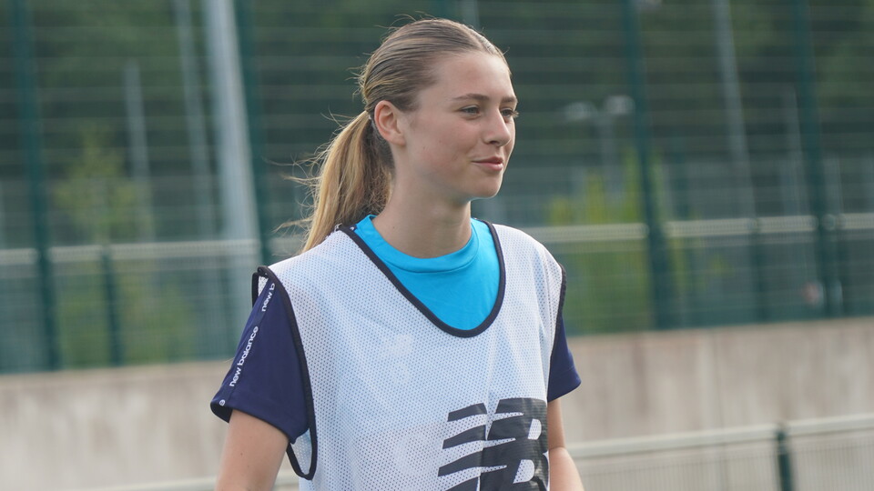 Scarlett Baker-Perry in training for Cardiff City FC Women