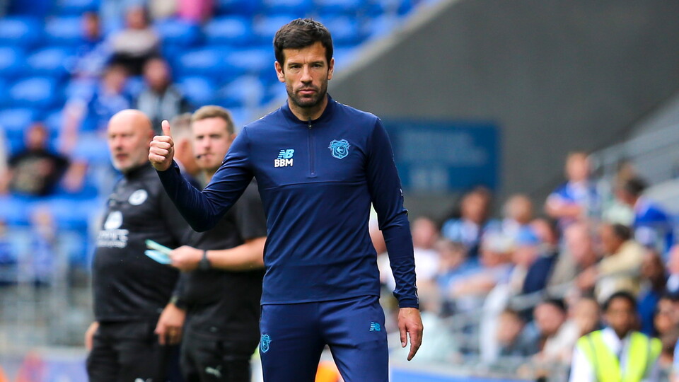 Brian Barry-Murphy on the touchline for Cardiff City FC