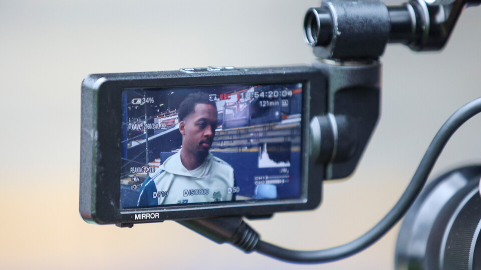 Chris Willock chats to the press following the win over Luton Town...