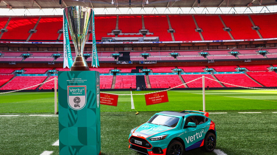 The Vertu Trophy at Wembley Stadium.