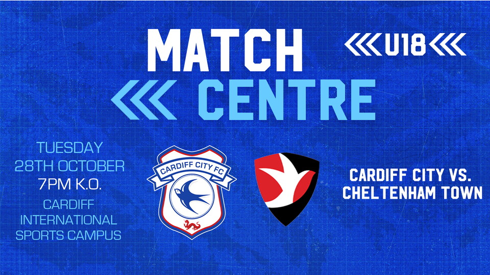 U18 Match Centre Graphic for City vs. Cheltenham Town 