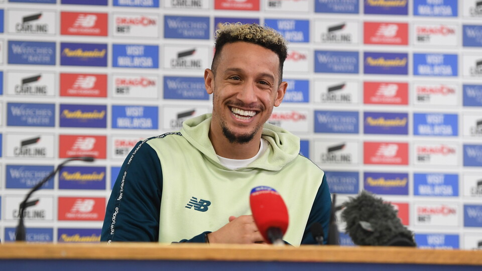 Callum Robinson speaks with the press ahead of Tuesday's Carabao Cup Quarter Final at CCS.