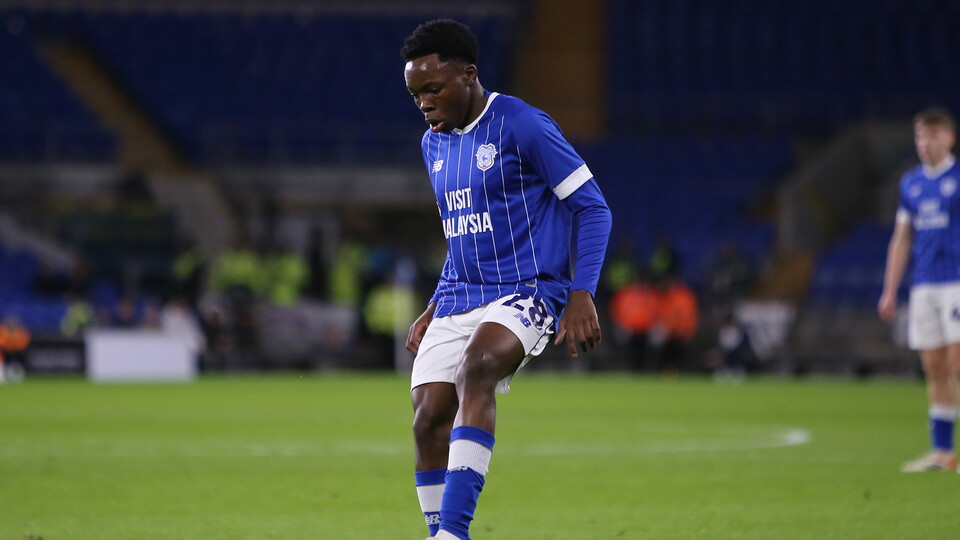 Dakarai Mafico in action for Cardiff City FC