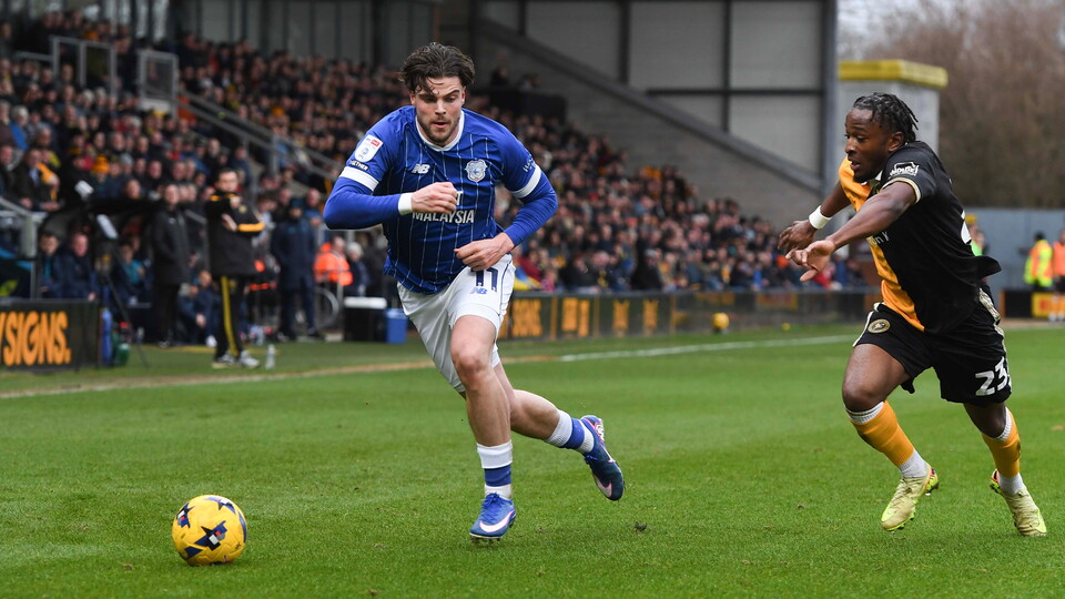 Ollie Tanner in action for Cardiff City FC