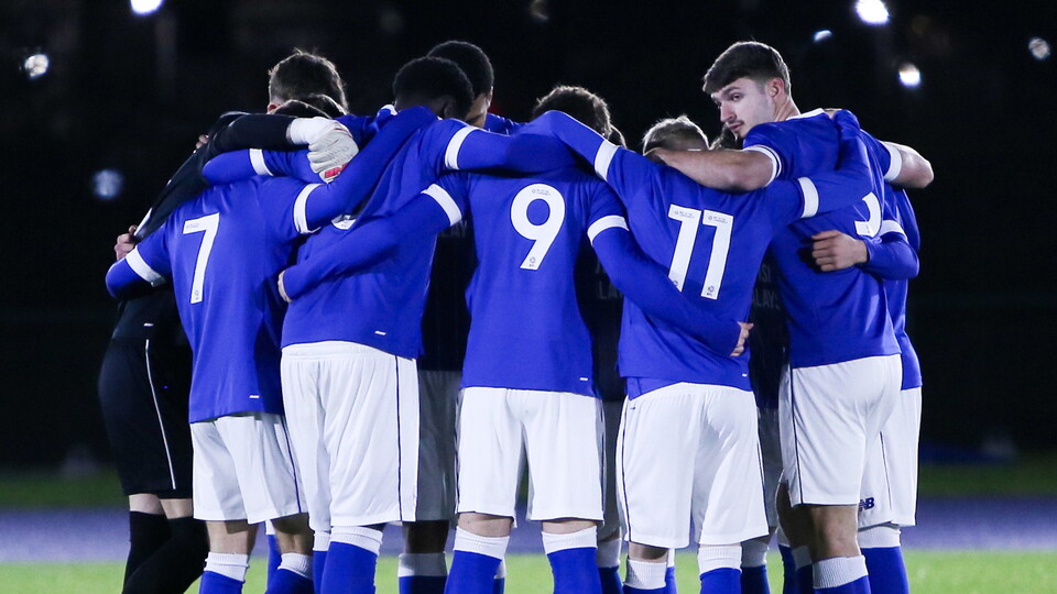 City U21s get ready for the big match.