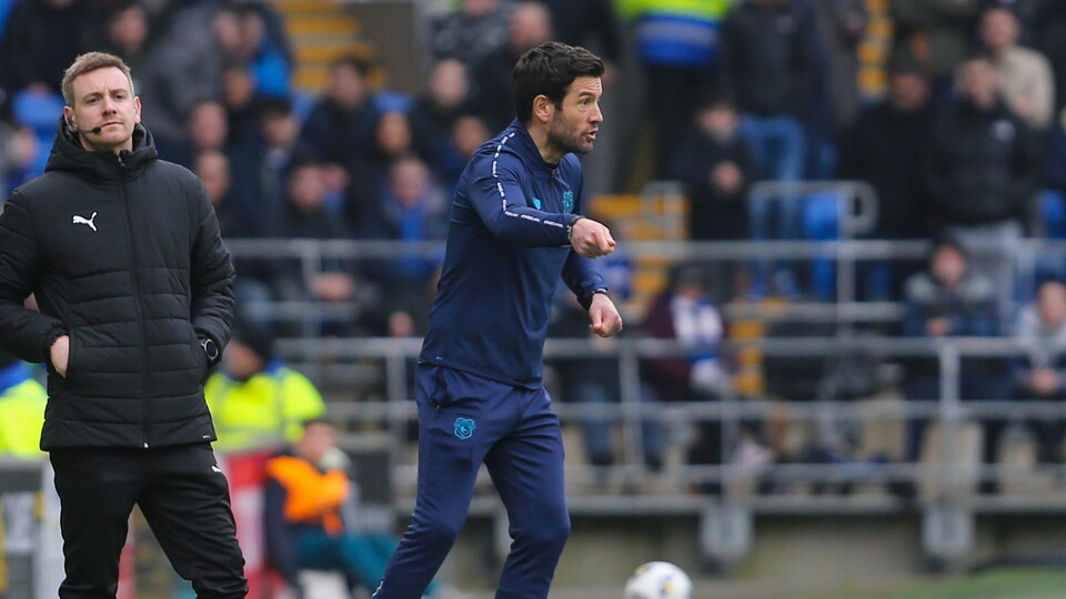 Brian Barry-Murphy on the touchline at Cardiff City Stadium