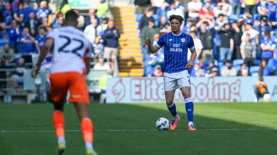 Will Fish in action for Cardiff City FC