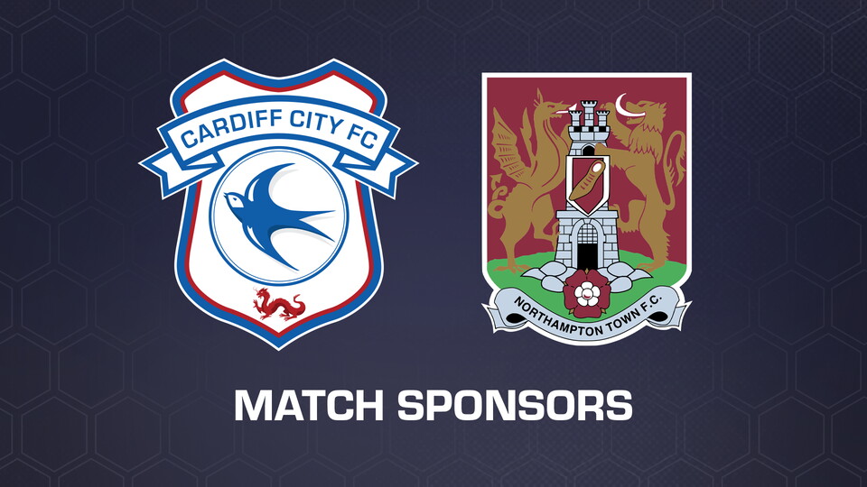 Match sponsors graphic for Cardiff City vs. Northampton Town