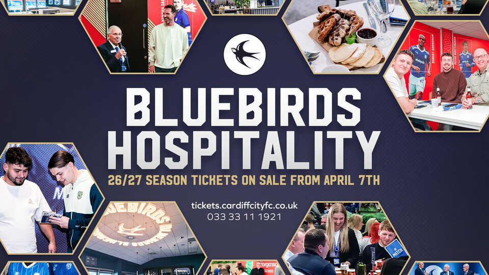 Bluebirds Hospitality Season Ticket graphic, with tickets on sale from April 7th, 2026.