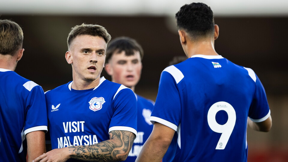 Isaak Davies celebrates one of his goals against Cork City.