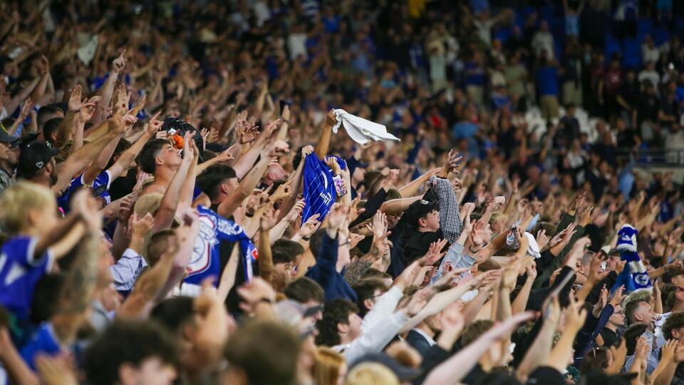 Crowd at Cardiff City Stadium.