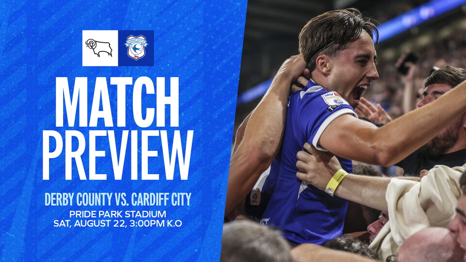The Bluebirds head to Pride Park Stadium this Saturday.
