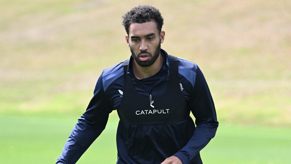 Kion Etete in training for the Bluebirds.