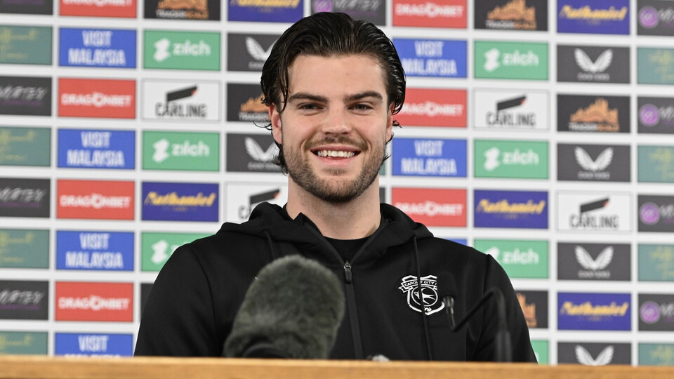 City winger Ollie Tanner addresses the press ahead of the game against Wolves