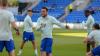 Lee Tomlin warms up against Southampton...