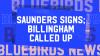 Saunders signs; Billingham called up...