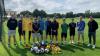 City players donate equipment to members of Cefn Fforest AFC.