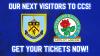 Burnley & Blackburn Rovers at CCS - get your tickets now!