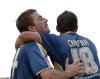 Ross McCormack celebrates with fellow striker Michael Chopra