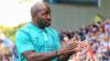 Darren Moore on the touchline for Huddersfield Town