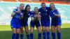Cardiff City Women celebrate winning the Adran Premier